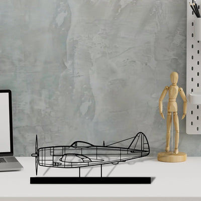 p-47d-2 Silhouette Metal Art Stand - Turbo Silhouette