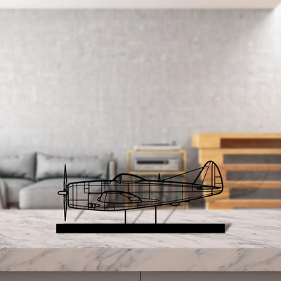 p-47d-2 Silhouette Metal Art Stand - Turbo Silhouette