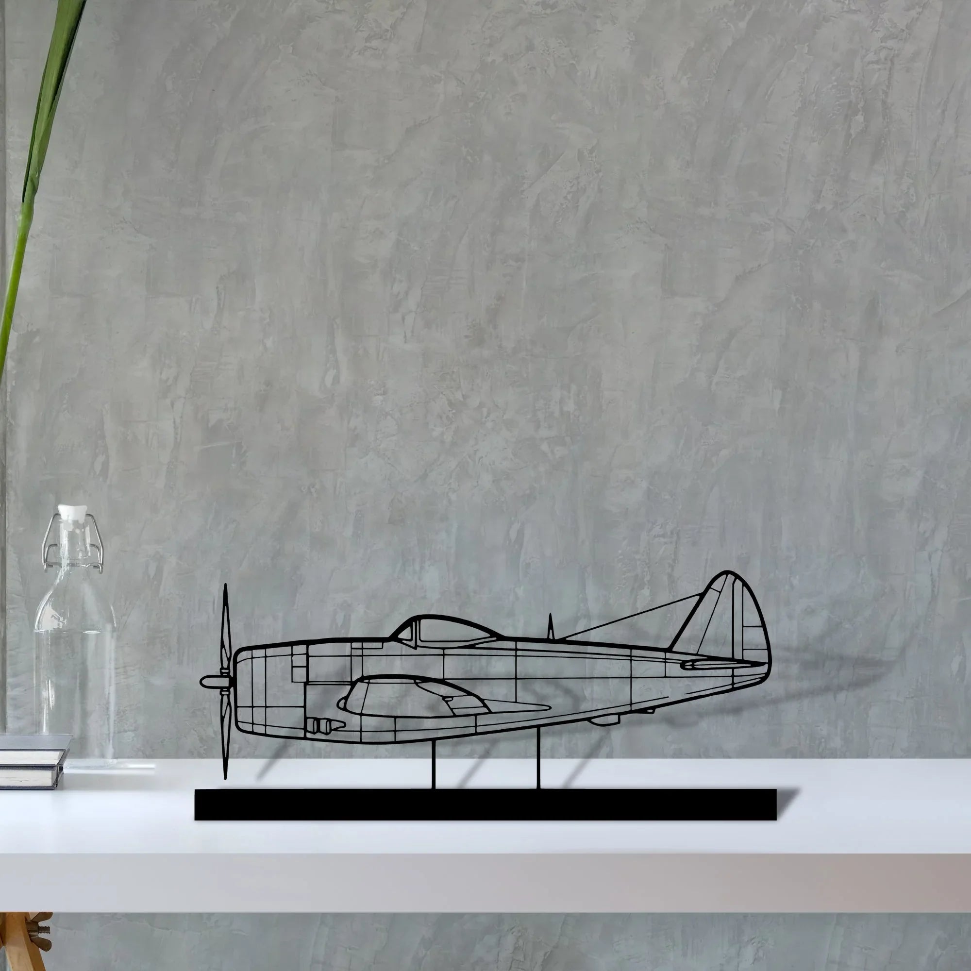 p-47d Silhouette Metal Art Stand - Turbo Silhouette
