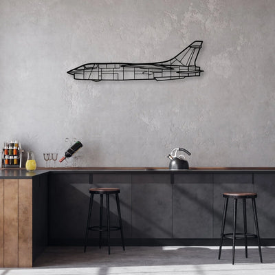 P-47D Classic Aircraft Silhouette Metal Wall Art - Aviation Hangar Decor