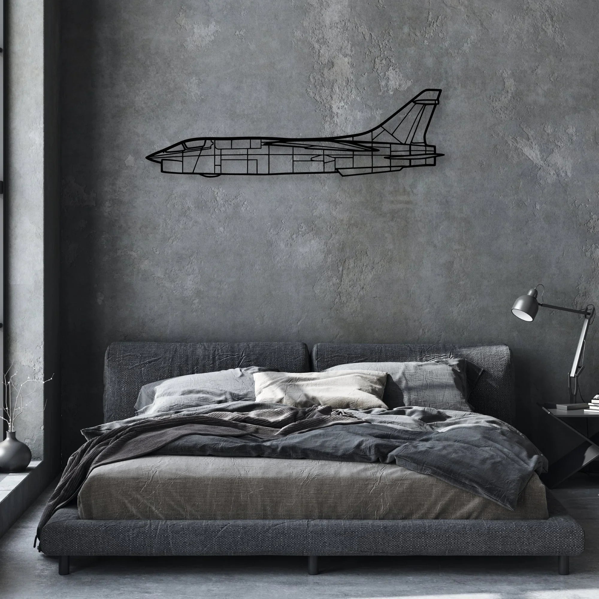 P-47D Classic Aircraft Silhouette Metal Wall Art - Aviation Hangar Decor