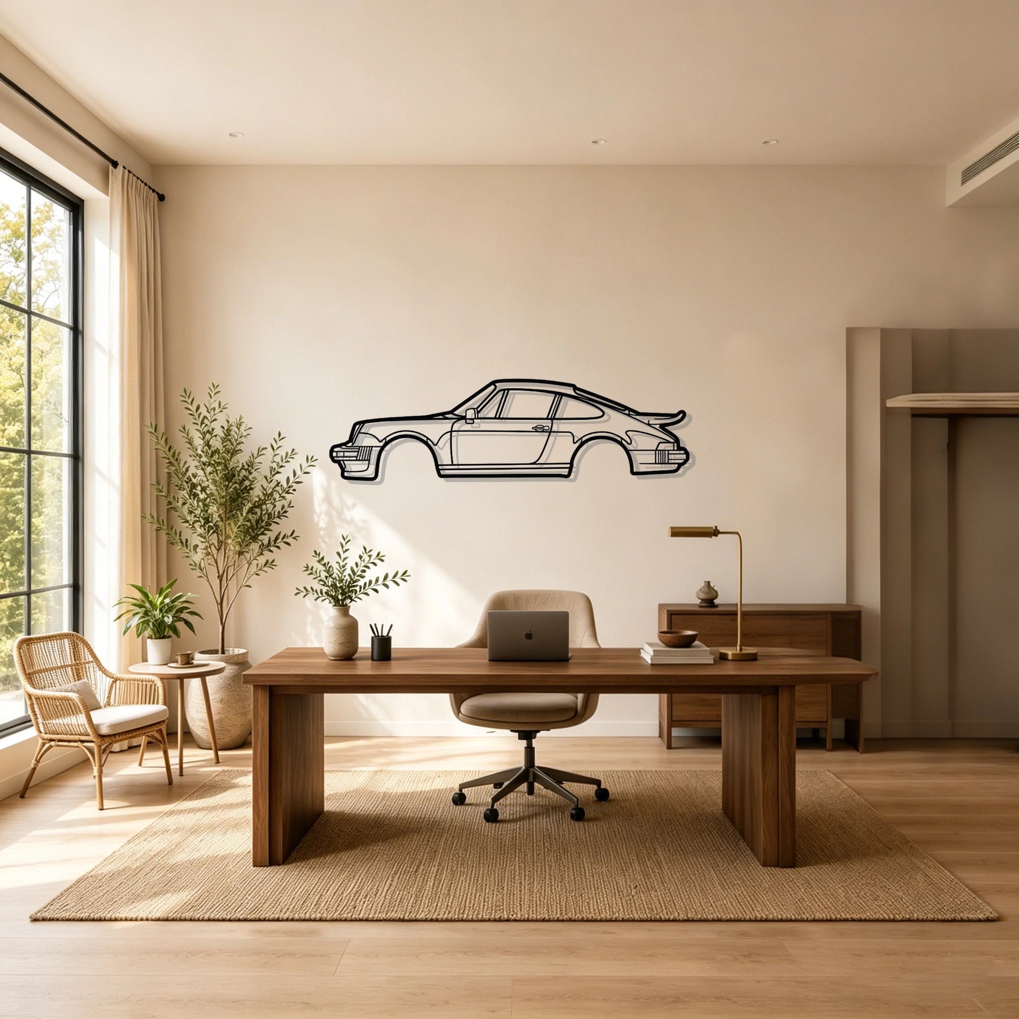 P Generation 2 Detailed Silhouette Metal Wall Art - Classic Car Garage Decor
