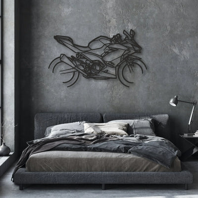 2020 Kawasaki Ninja 400 Classic Motorcycle Silhouette Metal Wall Art - Moto Garage Decor