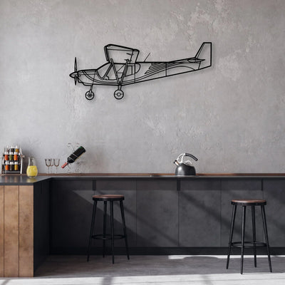 PA-24 Comanche Classic Aircraft Silhouette Metal Wall Art - Aviation Hangar Decor