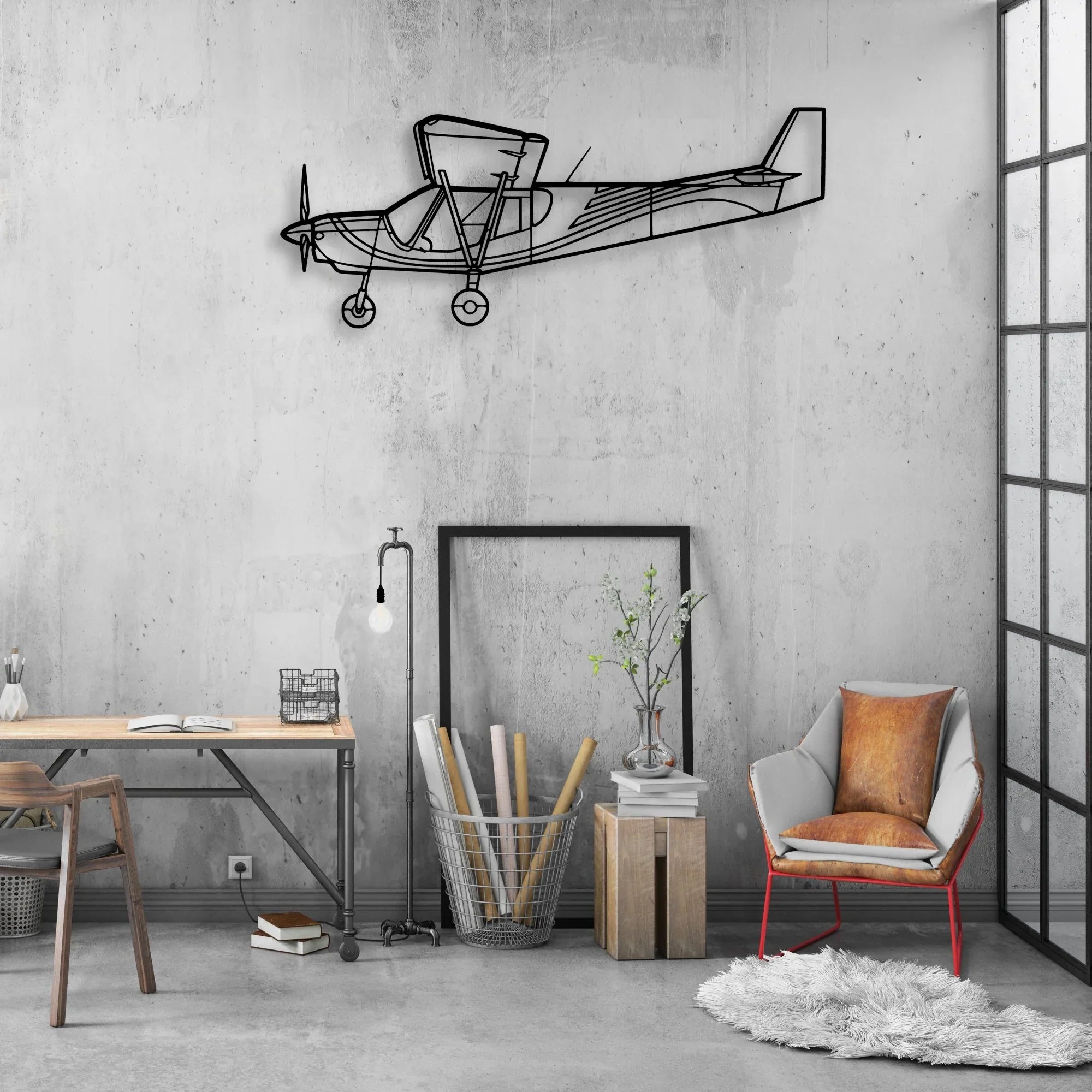 PA-24 Comanche Classic Aircraft Silhouette Metal Wall Art - Aviation Hangar Decor