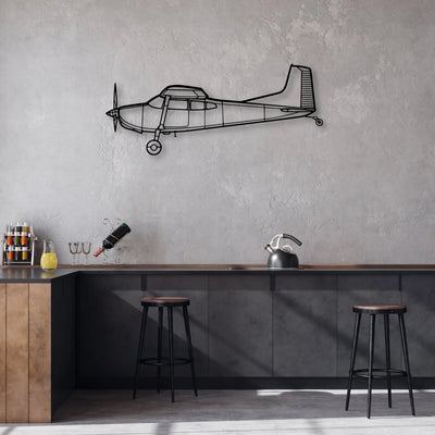 PA-28 Classic Aircraft Silhouette Metal Wall Art - Aviation Hangar Decor