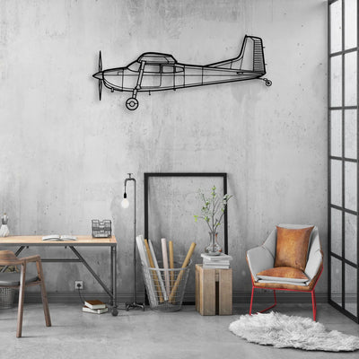 PA-30 Twin Comanche Classic Aircraft Silhouette Metal Wall Art - Aviation Hangar Decor