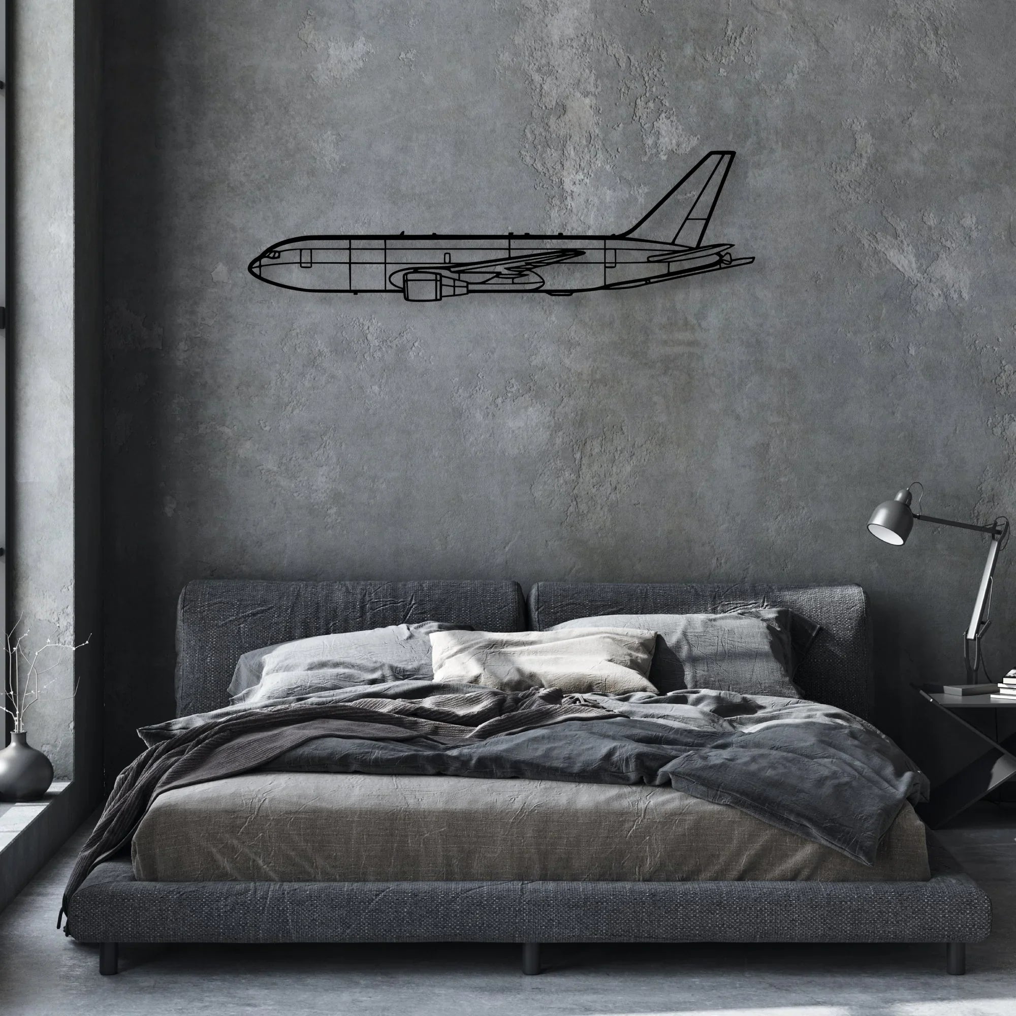 PA-38 Tomahawk Classic Aircraft Silhouette Metal Wall Art - Aviation Hangar Decor