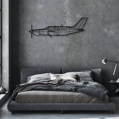 PA-46 350P Malibu Mirage 2 Classic Aircraft Silhouette Metal Wall Art - Aviation Hangar Decor