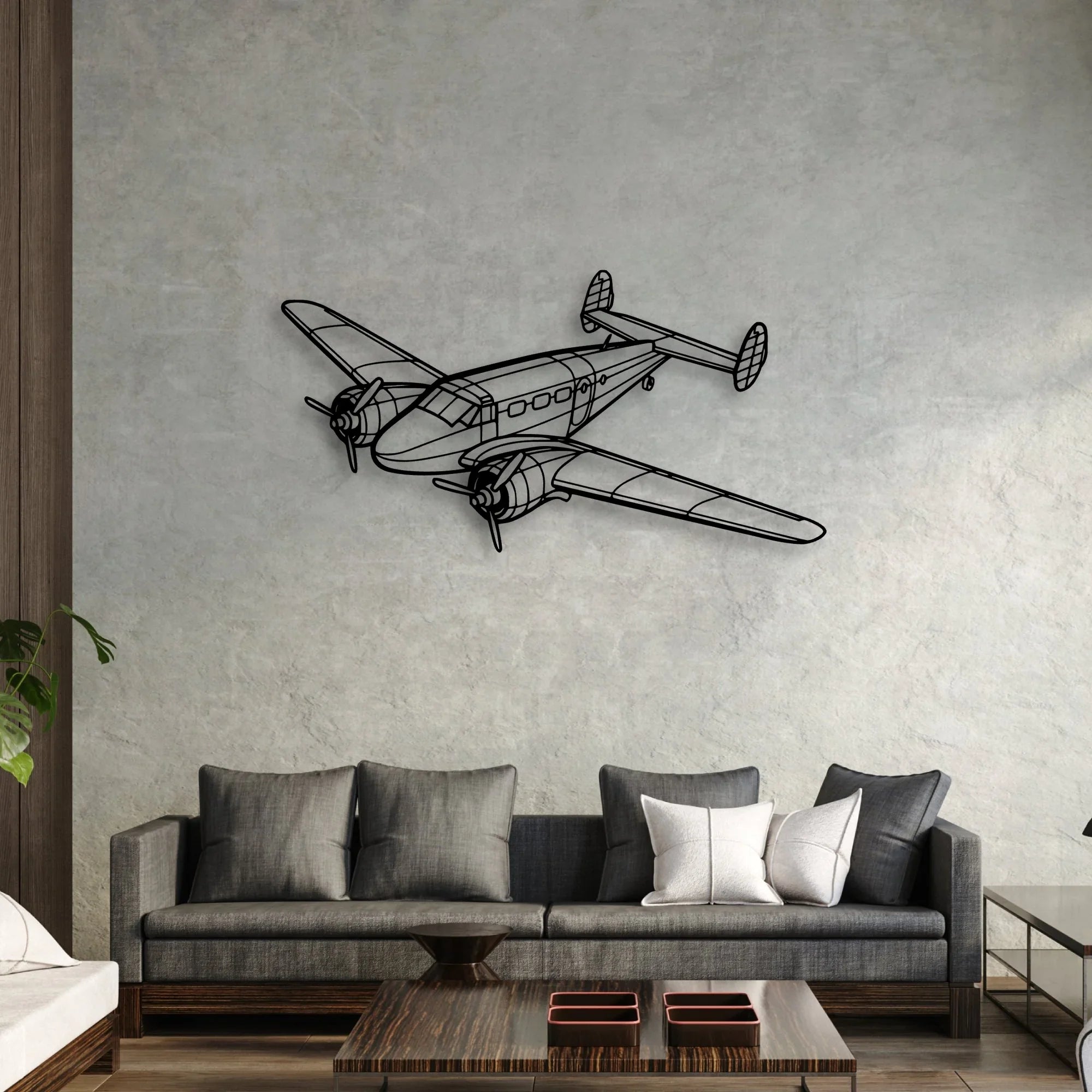 PA-46 350P Malibu Mirage Classic Aircraft Silhouette Metal Wall Art - Aviation Hangar Decor