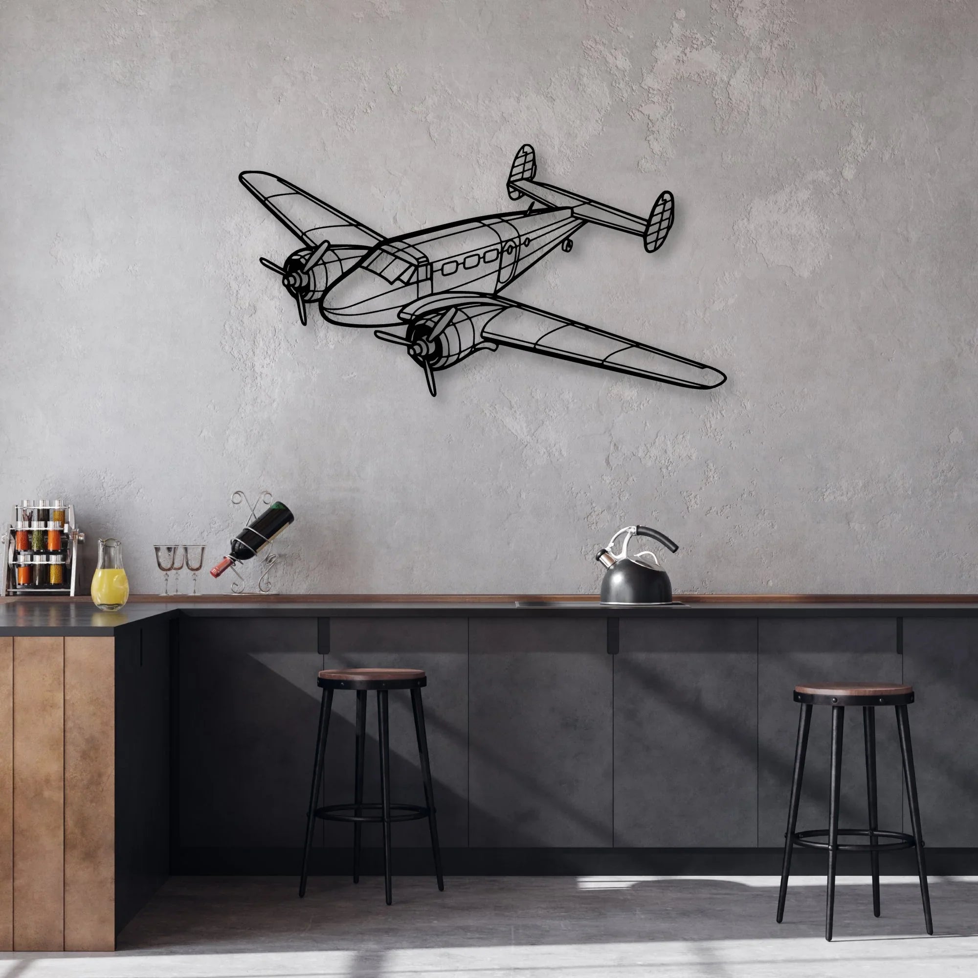 PA-46 350P Malibu Mirage Classic Aircraft Silhouette Metal Wall Art - Aviation Hangar Decor