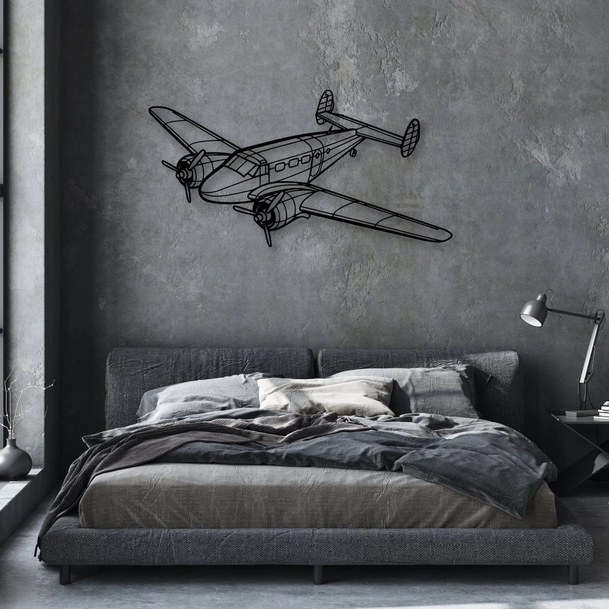 PA-46 350P Malibu Mirage Classic Aircraft Silhouette Metal Wall Art - Aviation Hangar Decor