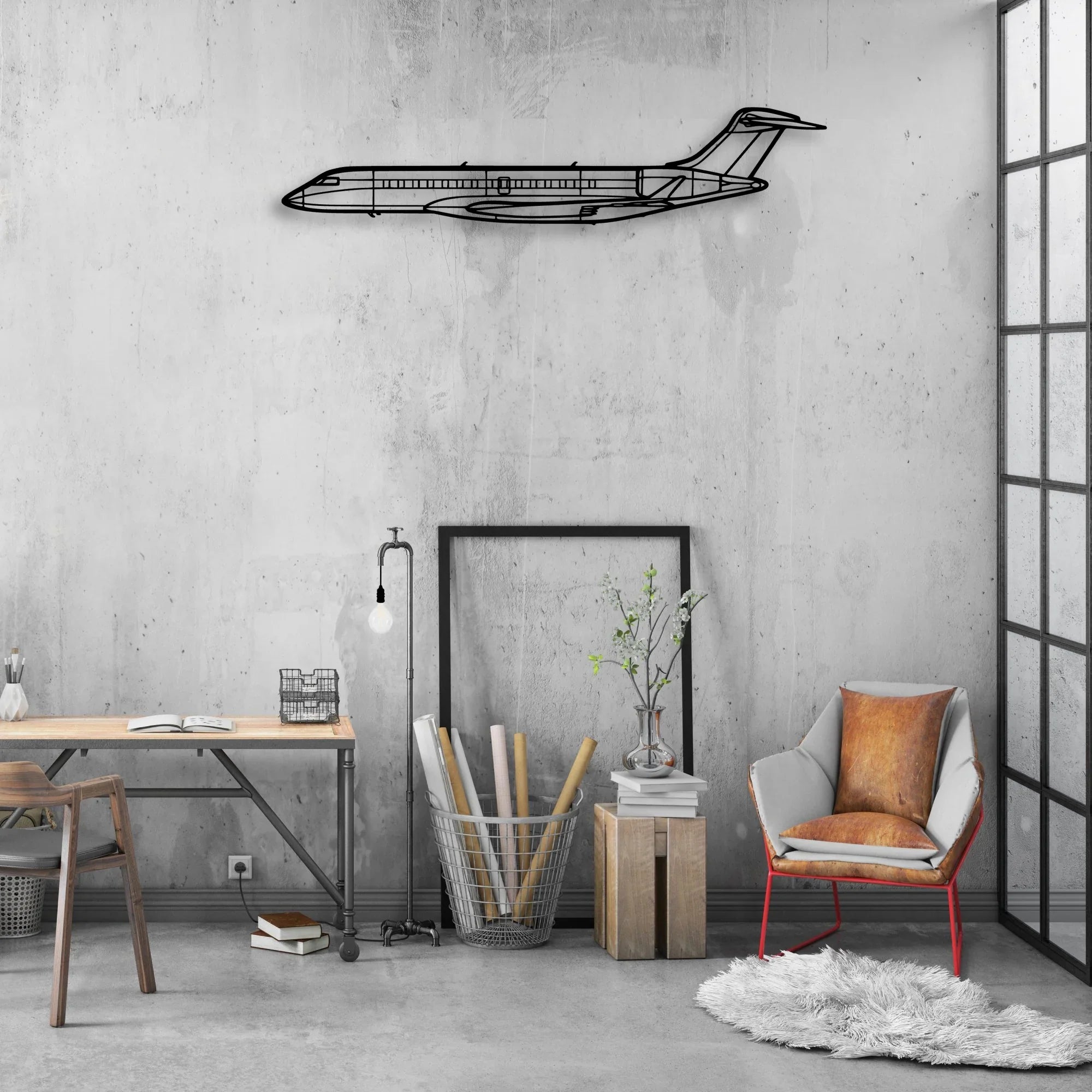 PA32R 301 Classic Aircraft Silhouette Metal Wall Art - Aviation Hangar Decor