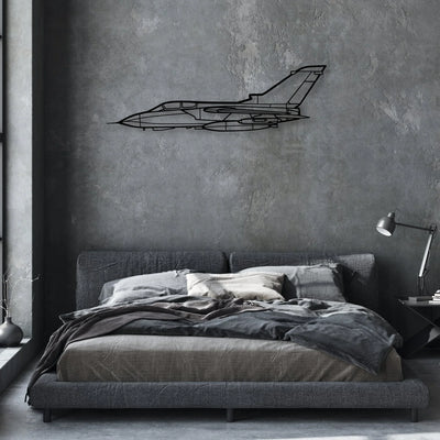 Panavia Tornado Classic Aircraft Silhouette Metal Wall Art - Aviation Hangar Decor