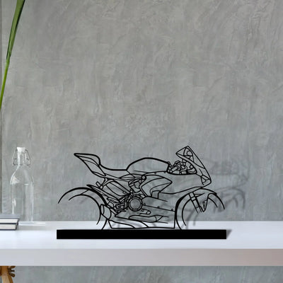 panigale-v2-2021 Silhouette Metal Art Stand - Turbo Silhouette
