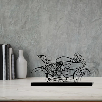 panigale-v2-2021 Silhouette Metal Art Stand - Turbo Silhouette