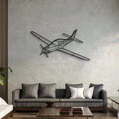 Piper J-3 Cub Classic Aircraft Silhouette Metal Wall Art - Aviation Hangar Decor