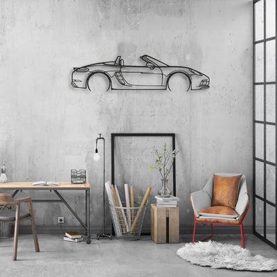 porsche 718 boxster gts Classic Silhouette Metal Wall Art - Automotive Garage Decor