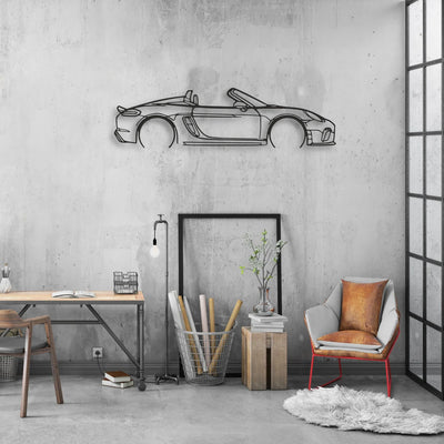 porsche 718 spider 2020 Classic Silhouette Metal Wall Art - Automotive Garage Decor