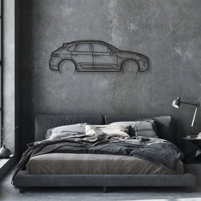 porsche macan gts 95b Classic Silhouette Metal Wall Art - Automotive Garage Decor
