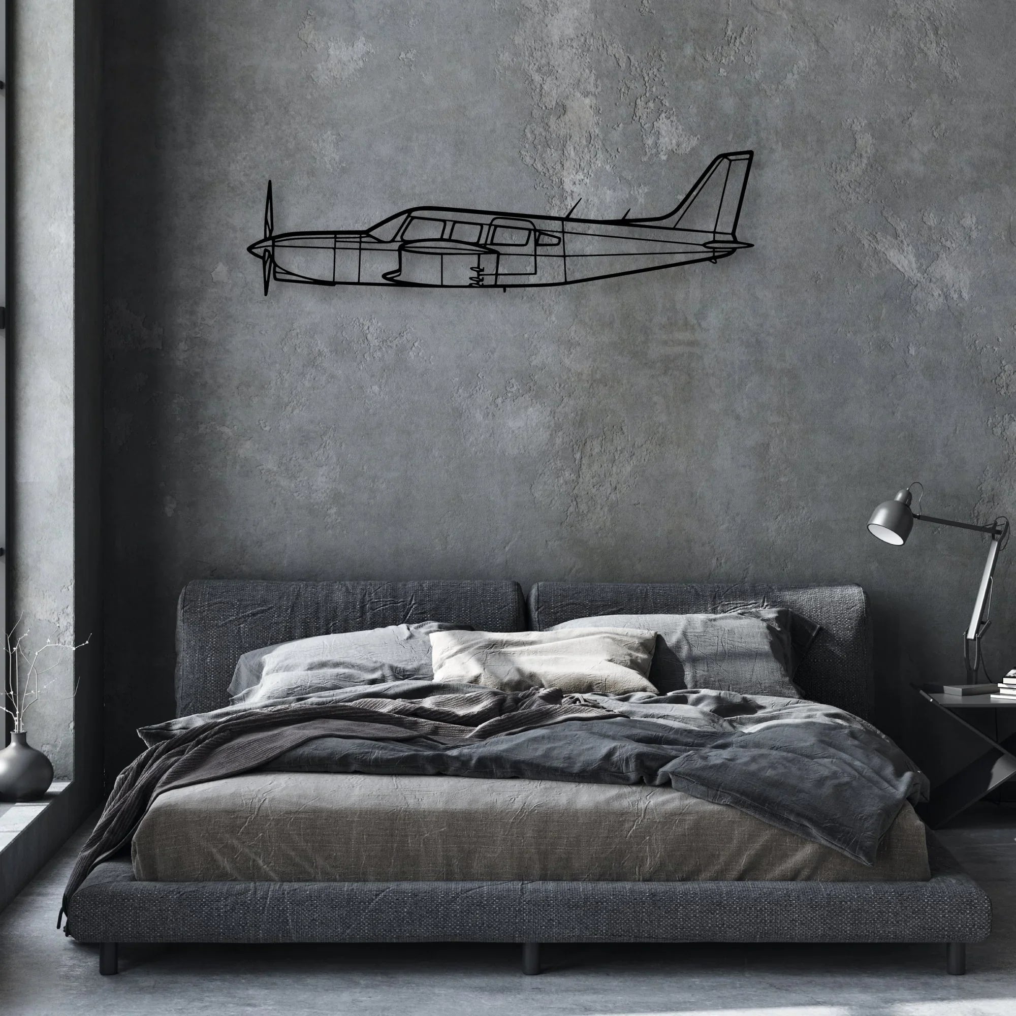 Praetor 600 Classic Aircraft Silhouette Metal Wall Art - Aviation Hangar Decor