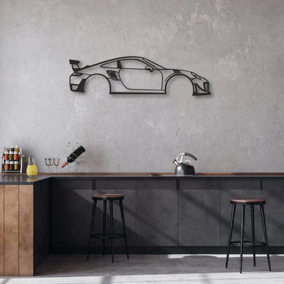 prs911 Classic Silhouette Metal Wall Art - Automotive Garage Decor