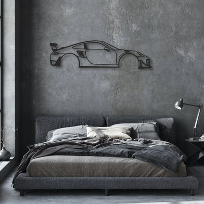 prs911 Classic Silhouette Metal Wall Art - Automotive Garage Decor