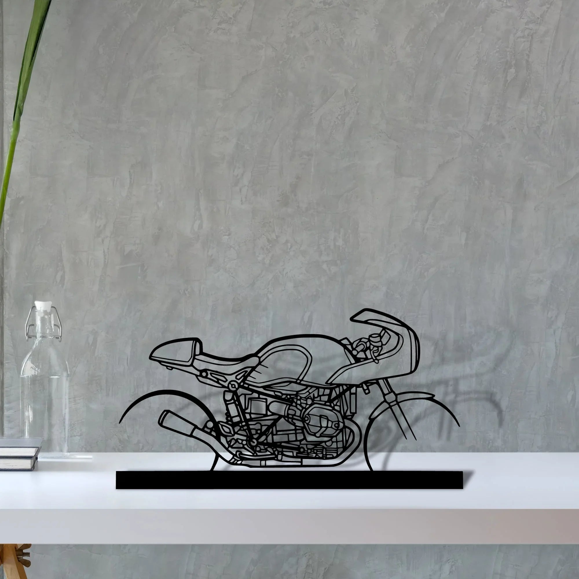 r-nine-t-racer-2019 Silhouette Metal Art Stand - Turbo Silhouette