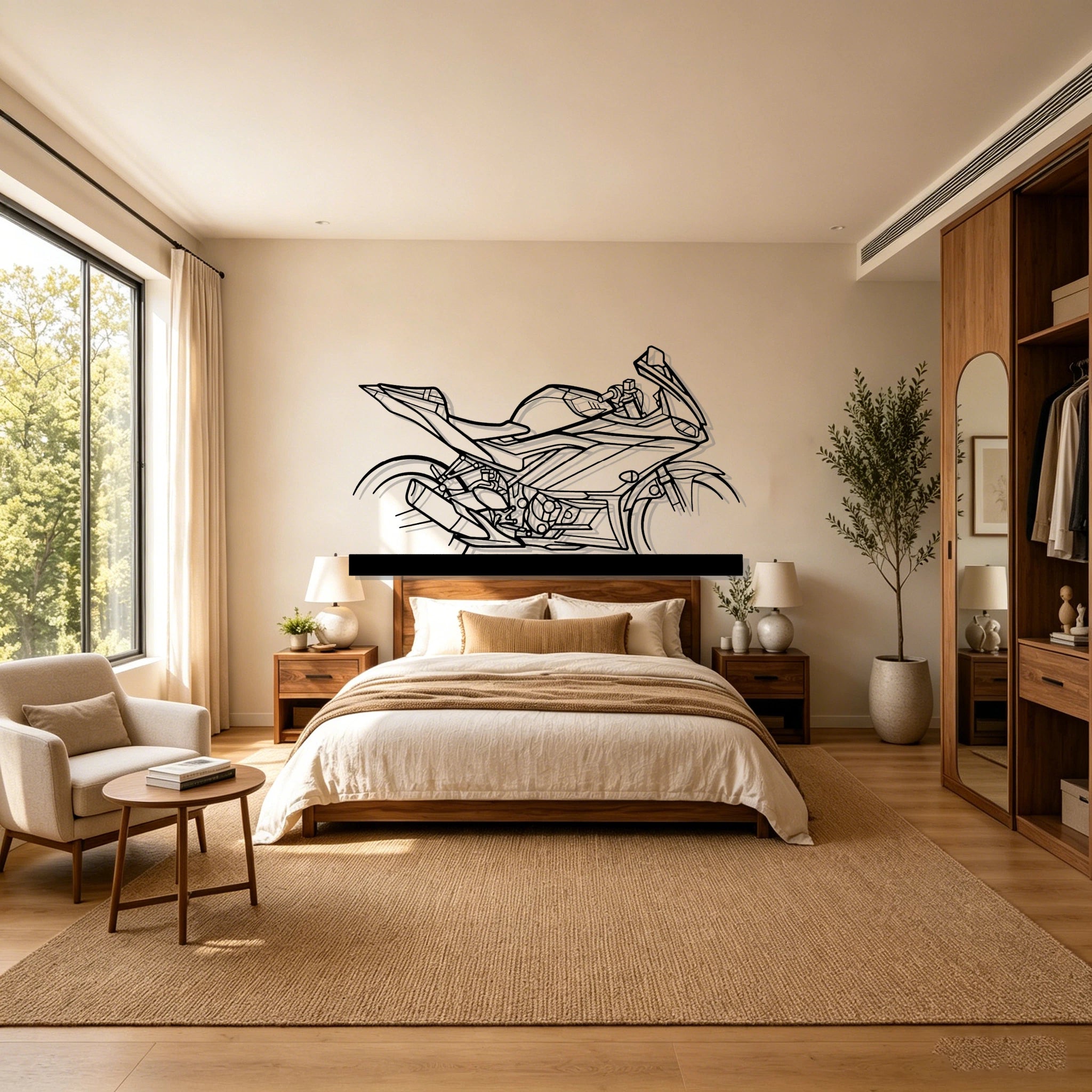 R3 Silhouette Metal Art Stand - Classic Car Garage Decor
