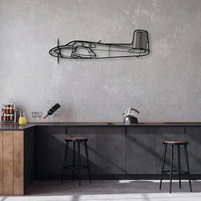R3000 160 Classic Aircraft Silhouette Metal Wall Art - Aviation Hangar Decor