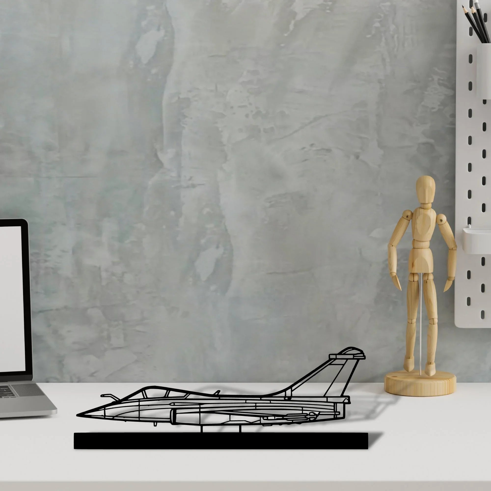rafale-c Silhouette Metal Art Stand - Turbo Silhouette