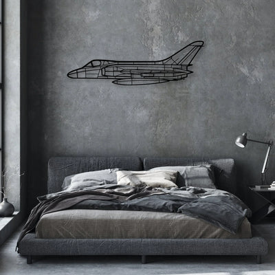 RF-8G Classic Aircraft Silhouette Metal Wall Art - Aviation Hangar Decor