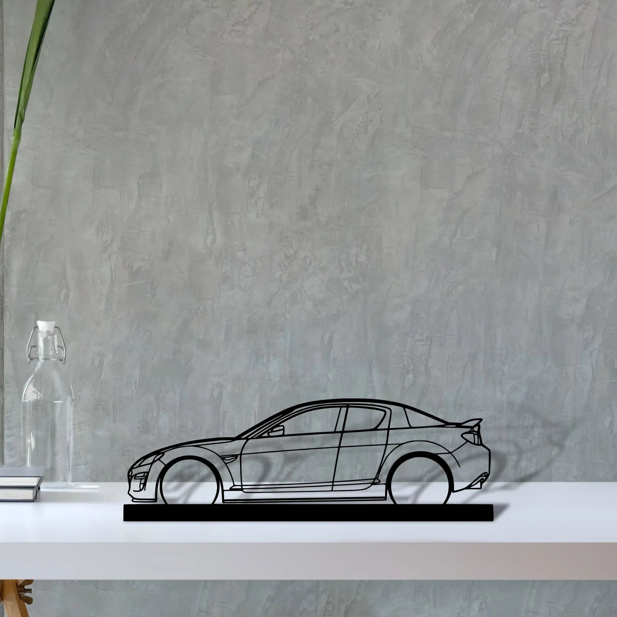 rx8 Silhouette Metal Art Stand - Turbo Silhouette