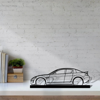 rx8 Silhouette Metal Art Stand - Turbo Silhouette