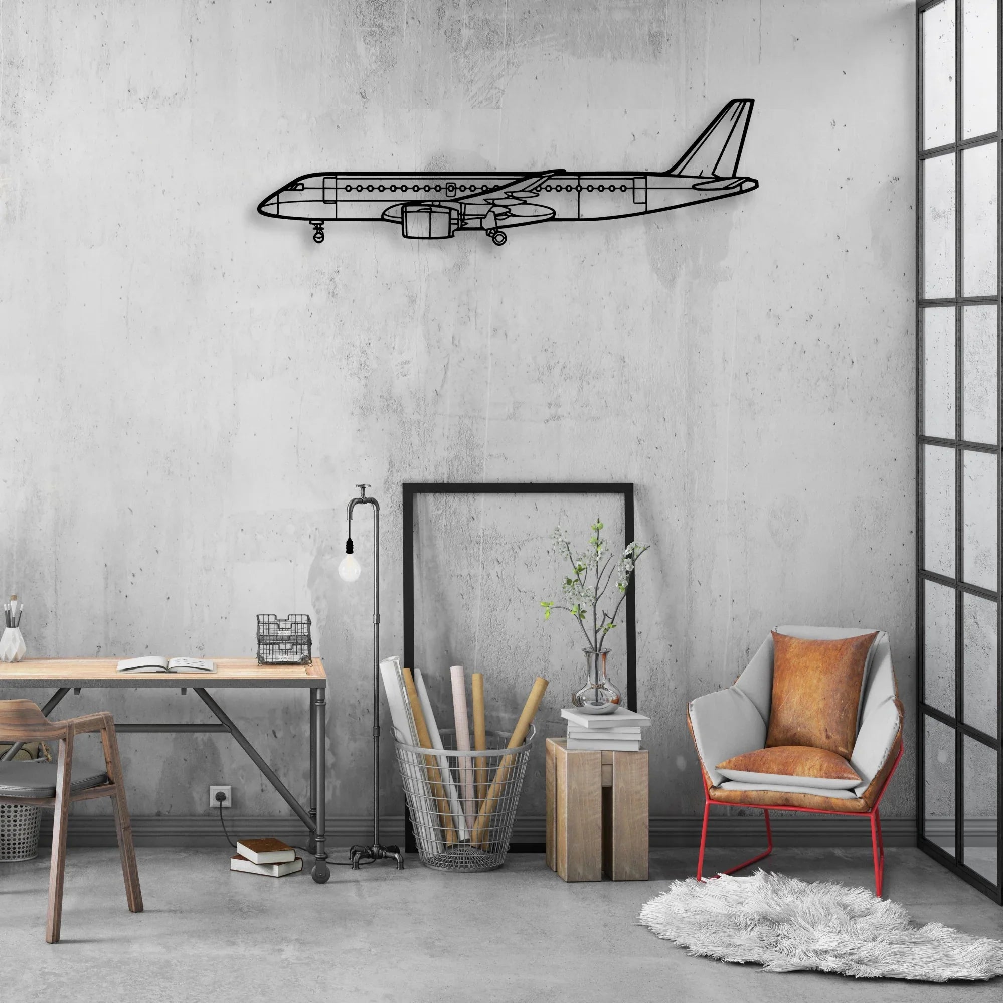 S-211 Classic Aircraft Silhouette Metal Wall Art - Aviation Hangar Decor