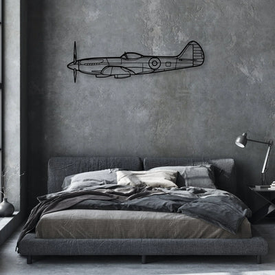 S-2T Classic Aircraft Silhouette Metal Wall Art - Aviation Hangar Decor
