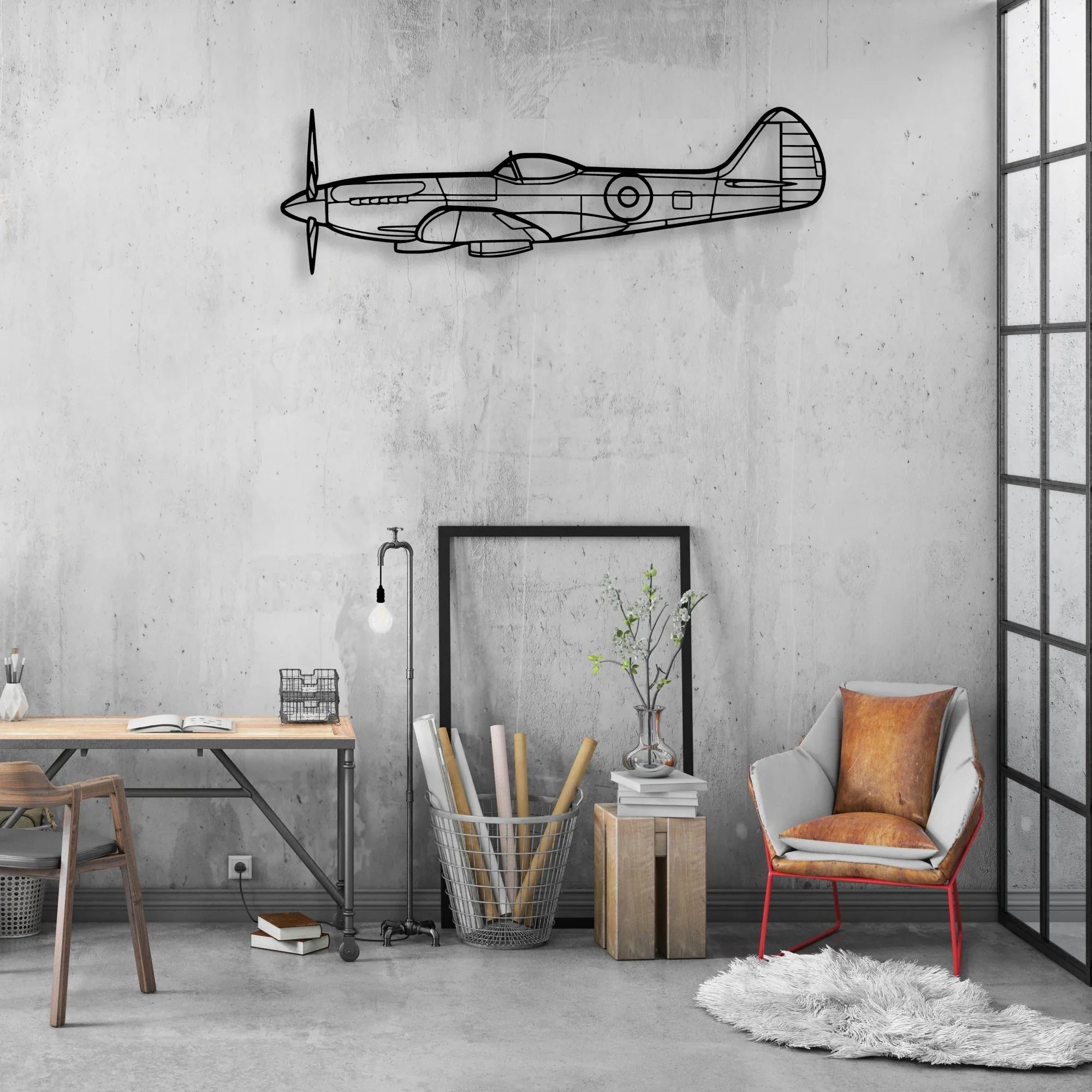 S-2T Classic Aircraft Silhouette Metal Wall Art - Aviation Hangar Decor