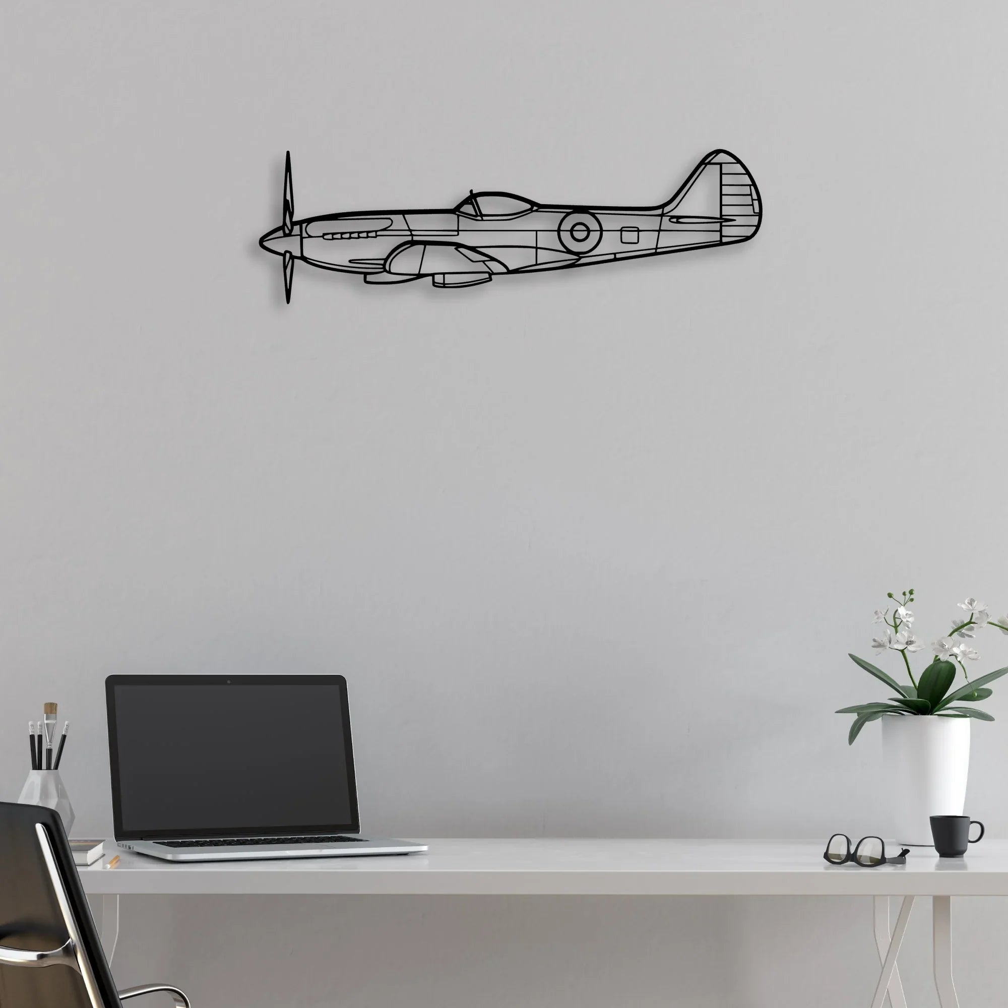 S-2T Classic Aircraft Silhouette Metal Wall Art - Aviation Hangar Decor