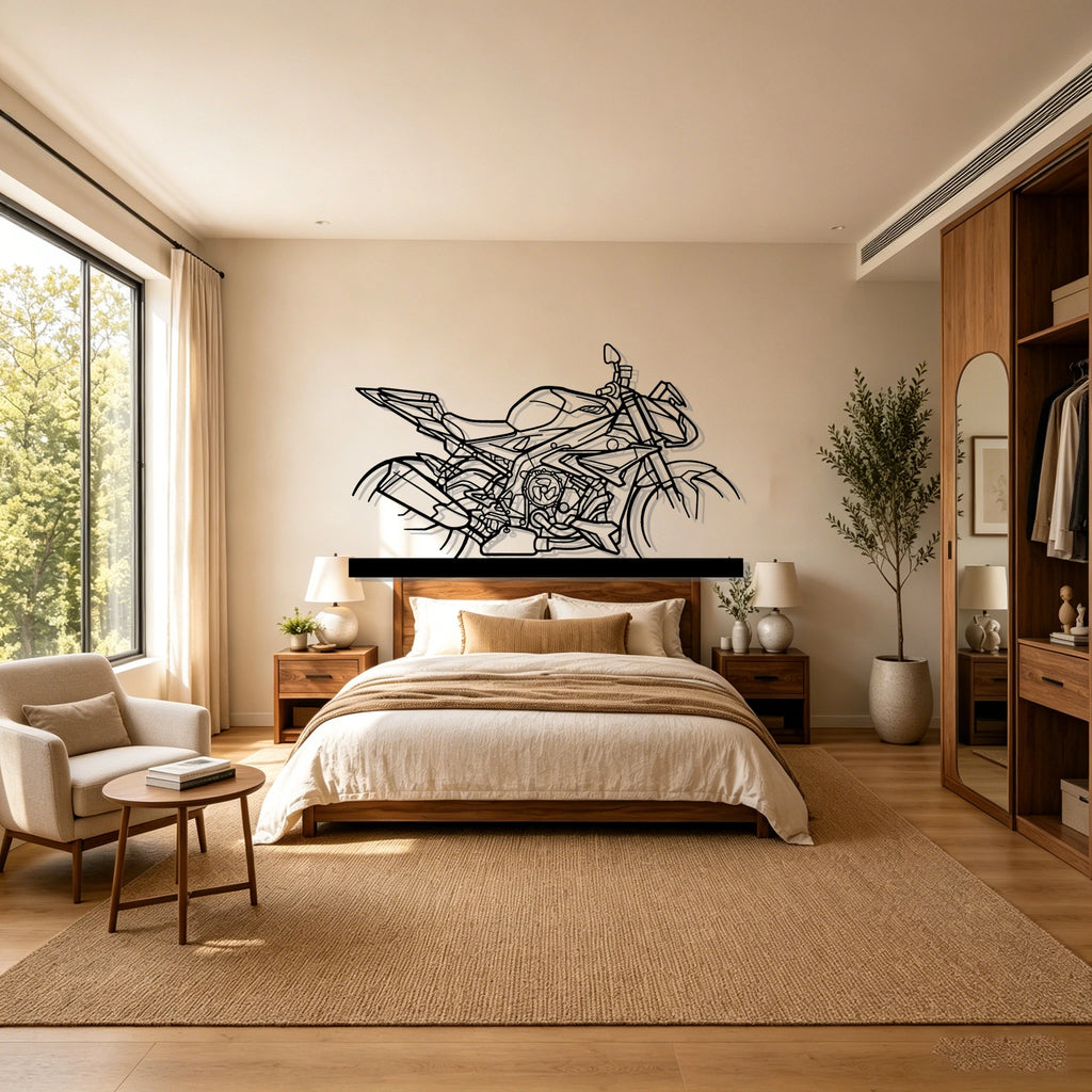 S1000R Silhouette Metal Art Stand - Classic Car Garage Decor