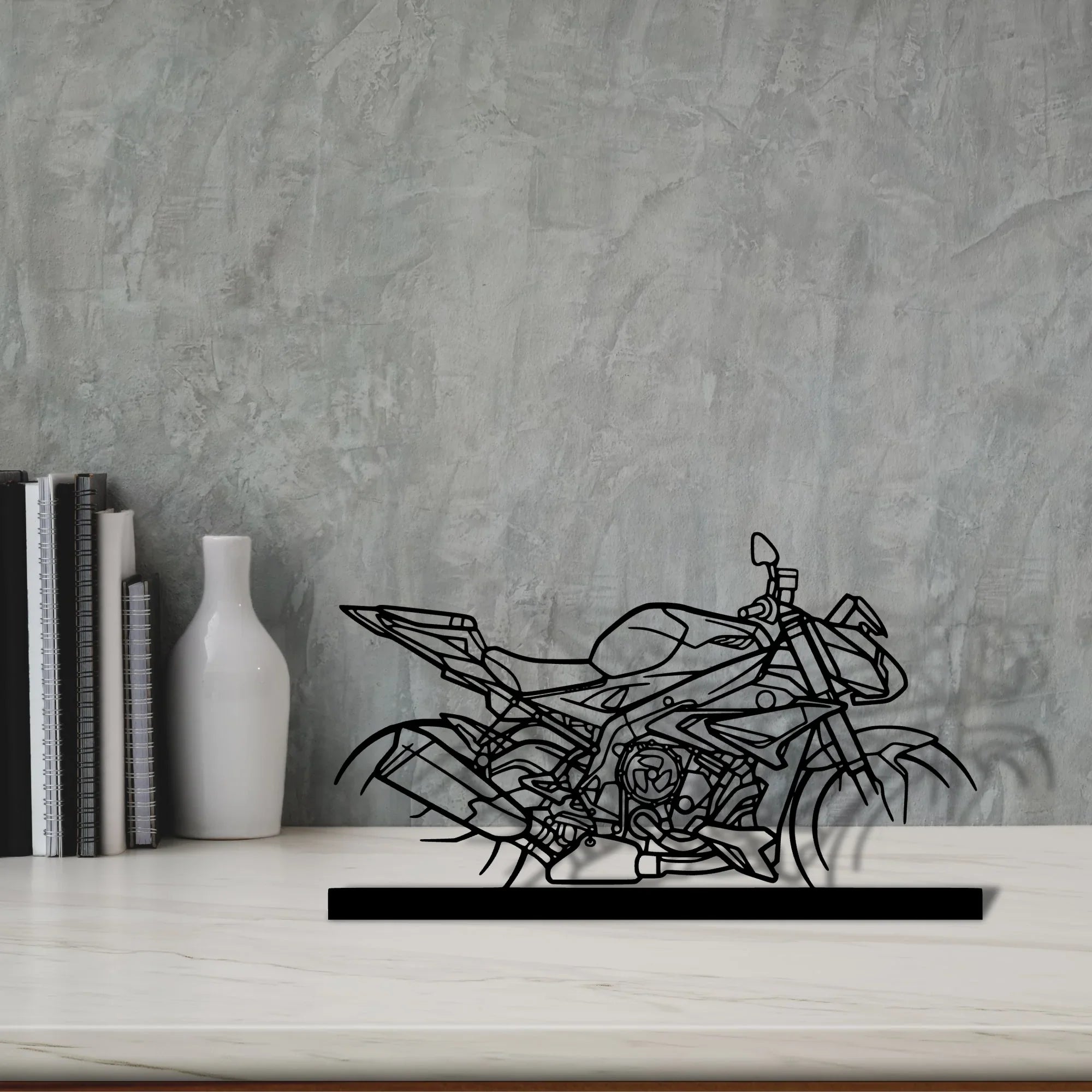 s1000r Silhouette Metal Art Stand - Turbo Silhouette