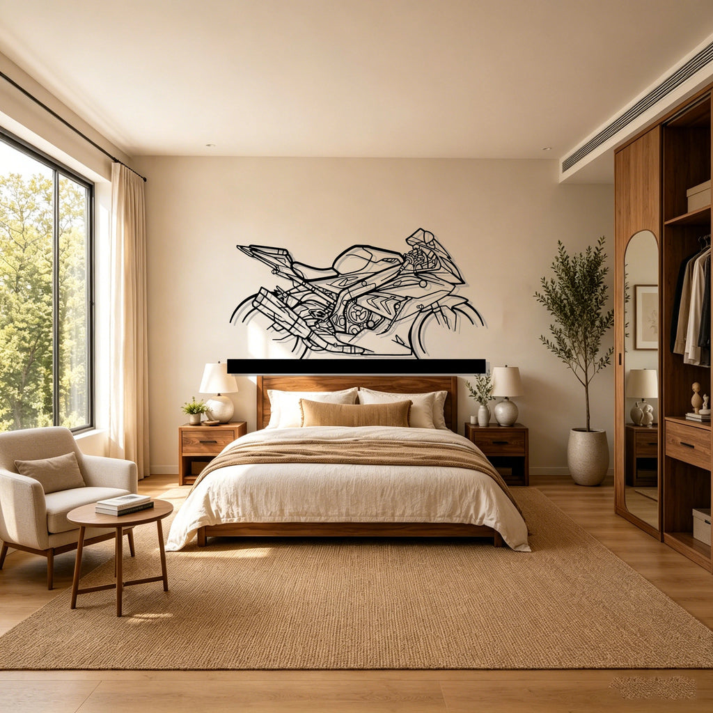 s1000rr Silhouette Metal Art Stand - Classic Car Garage Decor