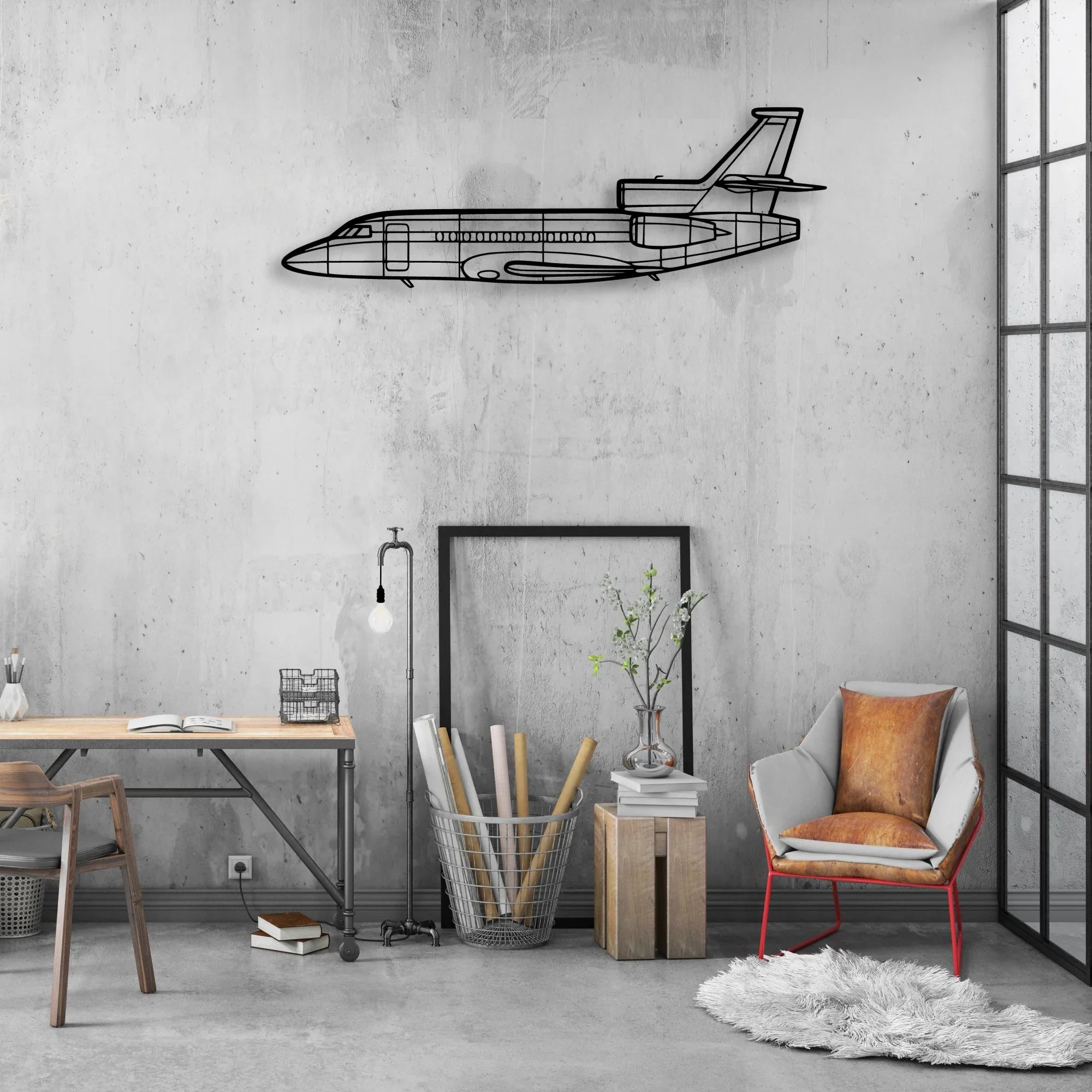 Savage Cruiser Classic Aircraft Silhouette Metal Wall Art - Aviation Hangar Decor