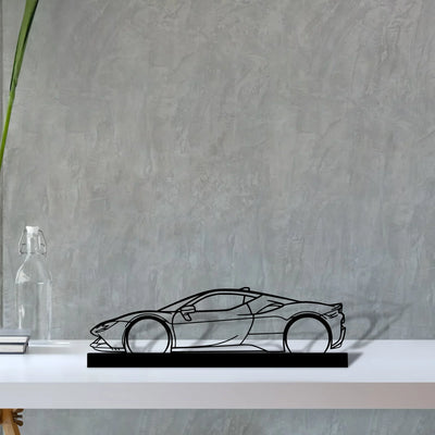 sf90-stradale Silhouette Metal Art Stand - Turbo Silhouette