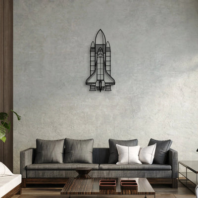 Space System Classic Aircraft Silhouette Metal Wall Art - Aviation Hangar Decor