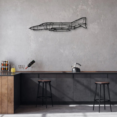 Spitfire MK IX-2 Classic Aircraft Silhouette Metal Wall Art - Aviation Hangar Decor