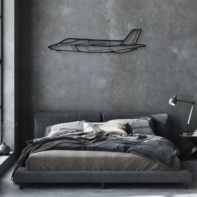 Spitfire MK IX Classic Aircraft Silhouette Metal Wall Art - Aviation Hangar Decor