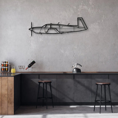 Spitfire MK Xiv Classic Aircraft Silhouette Metal Wall Art - Aviation Hangar Decor