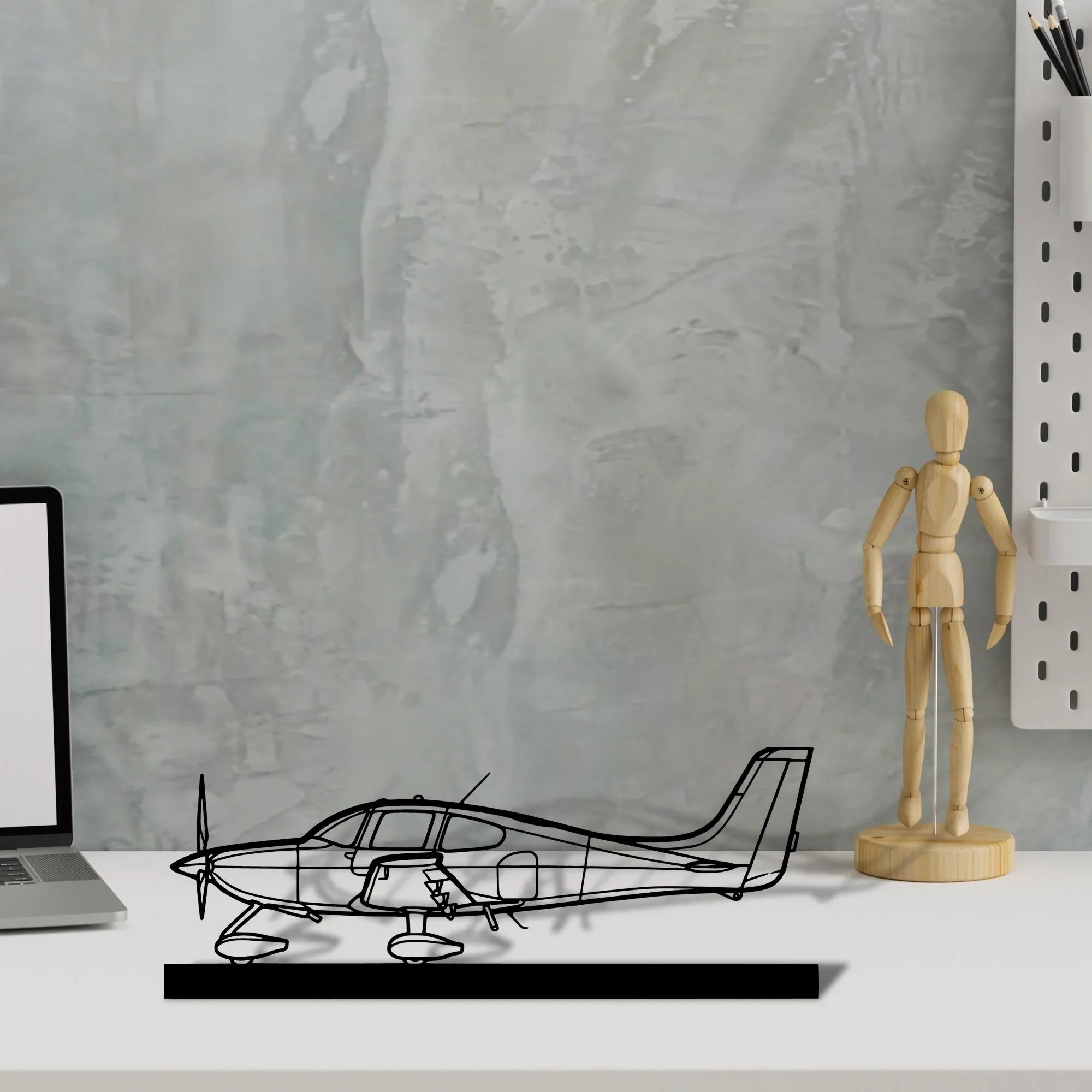 sr22-2 Silhouette Metal Art Stand - Turbo Silhouette
