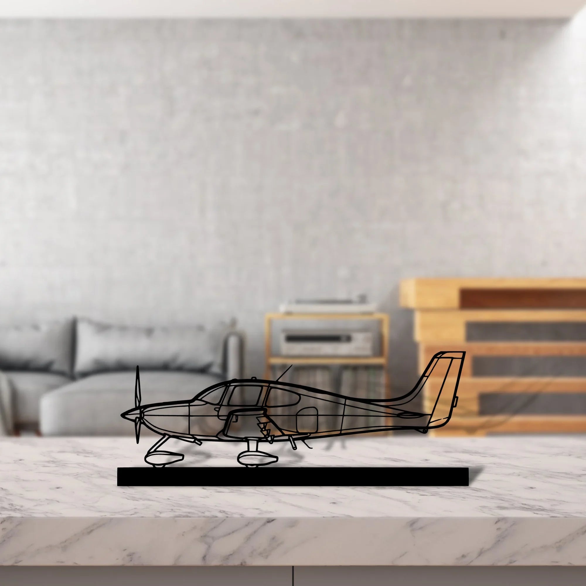 sr22-2 Silhouette Metal Art Stand - Turbo Silhouette