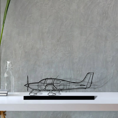 sr22 Silhouette Metal Art Stand - Turbo Silhouette